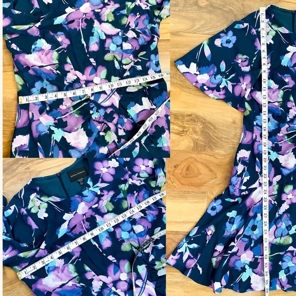 Donna Morgan Tie Dye Watercolor Sterling Dress Easter Modest Girly Floral 10 - Picture 13 of 13